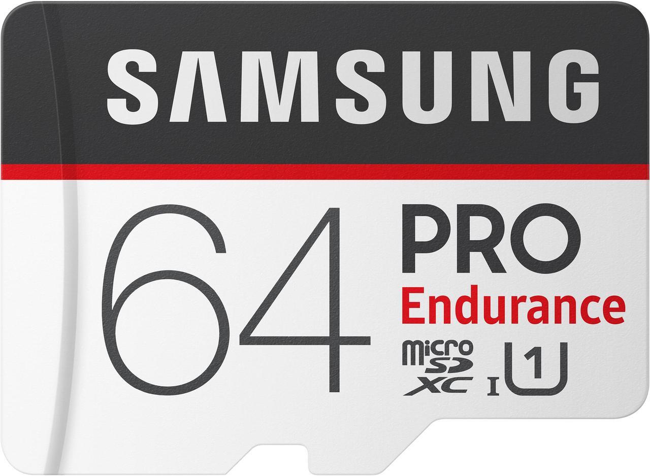 Main image of SAMSUNG 64GB PRO Endurance microSDXC UHS-I/U1 Memory Card with Adapter, Speed Up to 100MB/s (MB-MJ64GA/AM)
