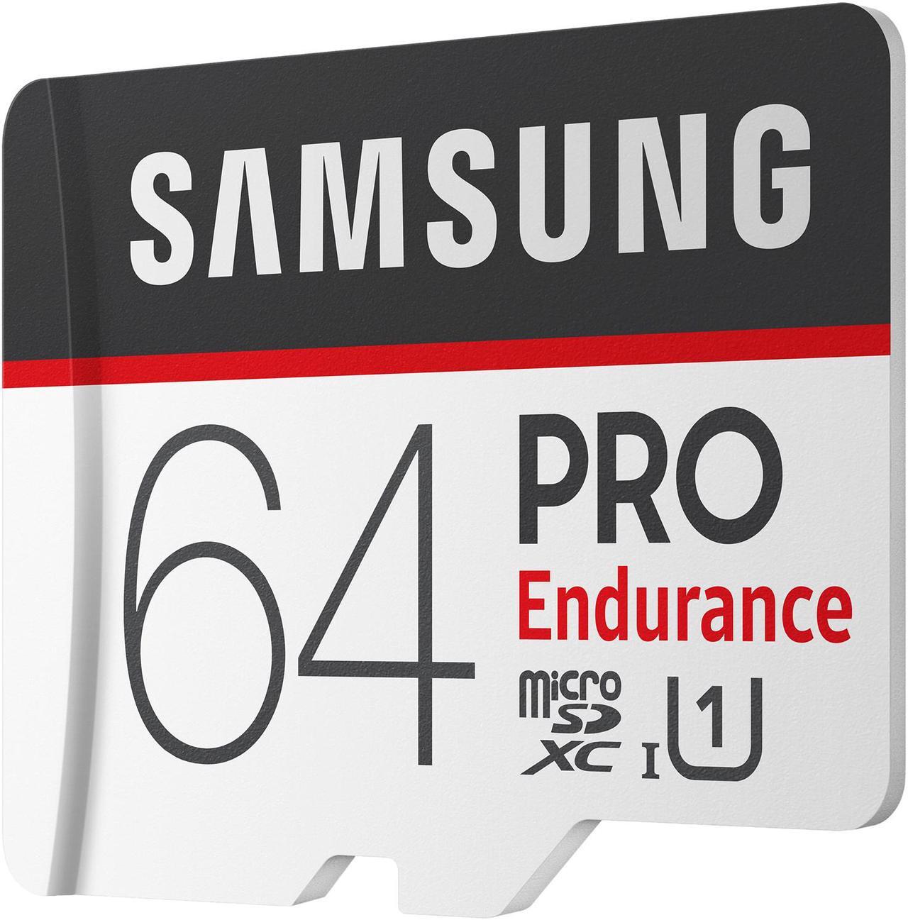 Alt view image 2 of 7 - SAMSUNG 64GB PRO Endurance microSDXC UHS-I/U1 Memory Card with Adapter, Speed Up to 100MB/s (MB-MJ64GA/AM)