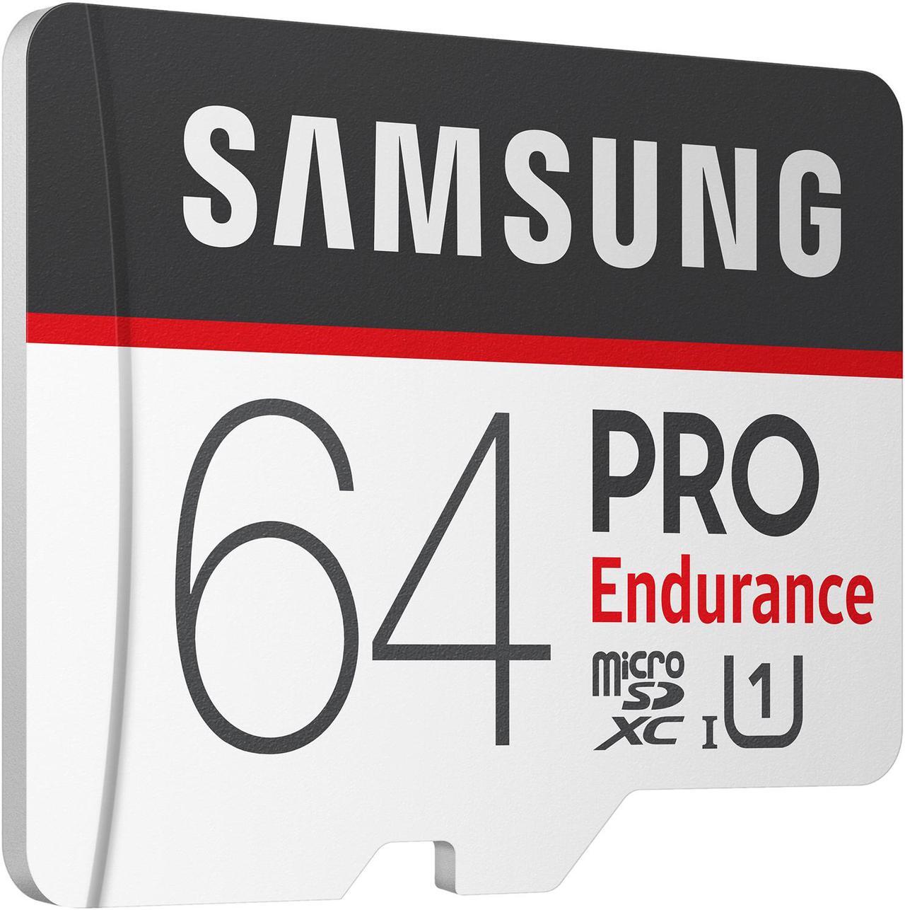 Alt view image 3 of 7 - SAMSUNG 64GB PRO Endurance microSDXC UHS-I/U1 Memory Card with Adapter, Speed Up to 100MB/s (MB-MJ64GA/AM)