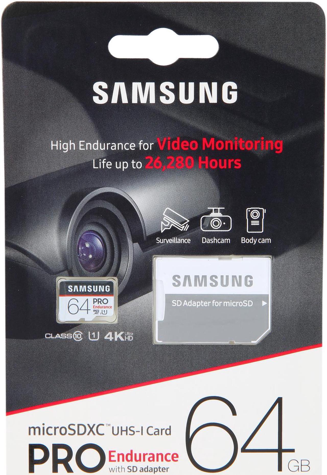 Alt view image 7 of 7 - SAMSUNG 64GB PRO Endurance microSDXC UHS-I/U1 Memory Card with Adapter, Speed Up to 100MB/s (MB-MJ64GA/AM)