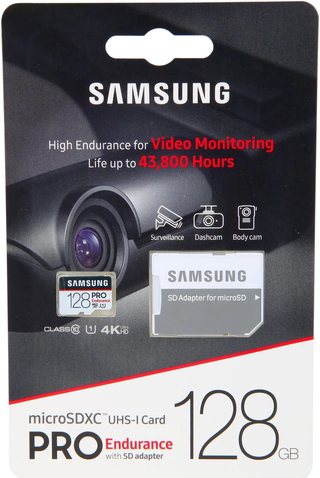 Alt view image 7 of 7 - SAMSUNG 128GB PRO Endurance microSDXC UHS-I/U1 Memory Card with Adapter, Speed Up to 100MB/s (MB-MJ128GA/AM)