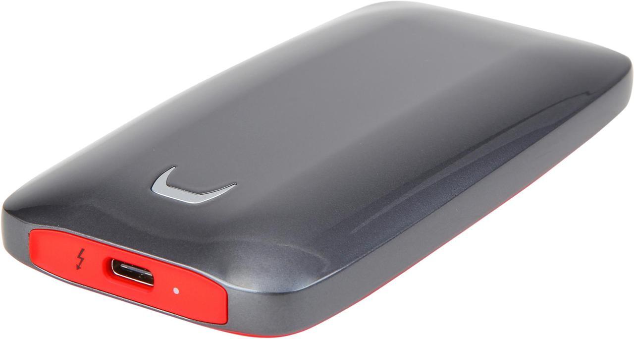 Main image of SAMSUNG X5 Portable SSD 1TB - Up to 2800 MB/s -Thunderbolt 3 NVMe External Solid State Drive, Gray/Red (MU-PB1T0B/AM)