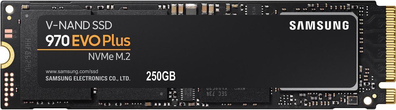 Main image of SAMSUNG 970 EVO PLUS M.2 2280 250GB PCIe Gen 3.0 x4, NVMe 1.3 V-NAND Internal Solid State Drive (SSD) MZ-V7S250B/AM