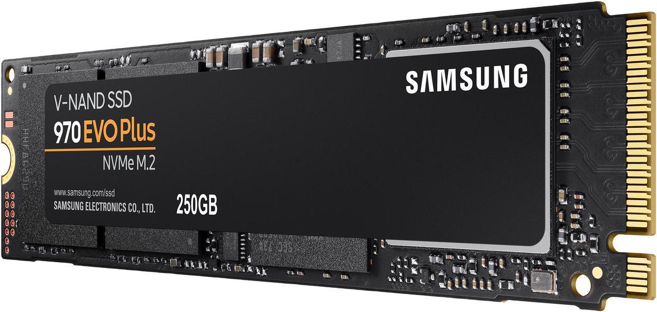 Alt view image 3 of 5 - SAMSUNG 970 EVO PLUS M.2 2280 250GB PCIe Gen 3.0 x4, NVMe 1.3 V-NAND Internal Solid State Drive (SSD) MZ-V7S250B/AM