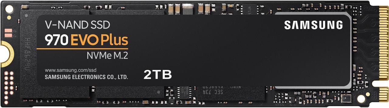 SAMSUNG 970 EVO PLUS M.2 2280 2TB PCIe Gen 3.0 x4, NVMe 1.3 V-NAND Internal Solid State Drive (SSD) MZ-V7S2T0B/AM