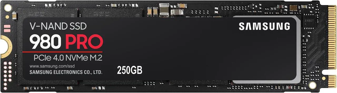 Main image of SAMSUNG 980 PRO M.2 2280 250GB PCI-Express Gen 4.0 x4, NVMe 1.3c Samsung V-NAND Internal Solid State Drive (SSD) MZ-V8P250B/AM