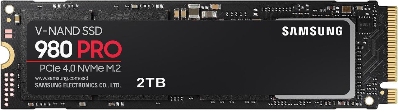 SAMSUNG 980 PRO SSD 2TB, PCIe 4.0 M.2 2280, Speeds Up-to 6,400MB/s Best for High End Computing, Gaming, and Heavy Duty Workstations (MZV8P2T0B/AM)