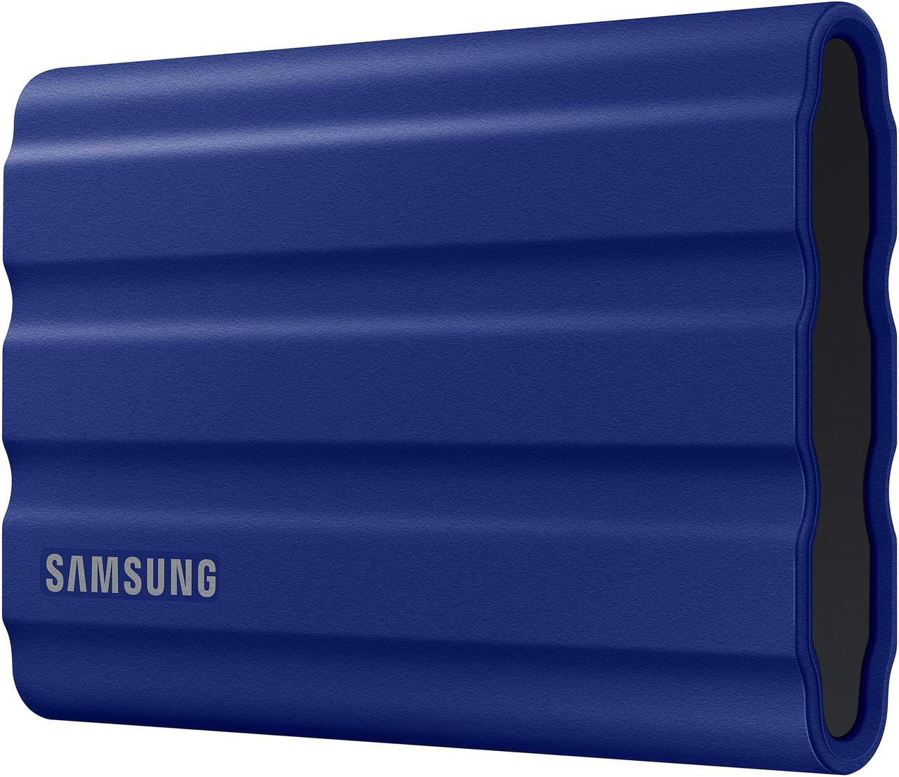 SAMSUNG T7 Shield 1TB, Portable SSD, up to 1050MB/s, USB 3.2 Gen2, Rugged, IP65 Rated, for Photographers, Content Creators and Gaming , External Solid State Drive (MU-PE1T0R/AM, 2022), Blue