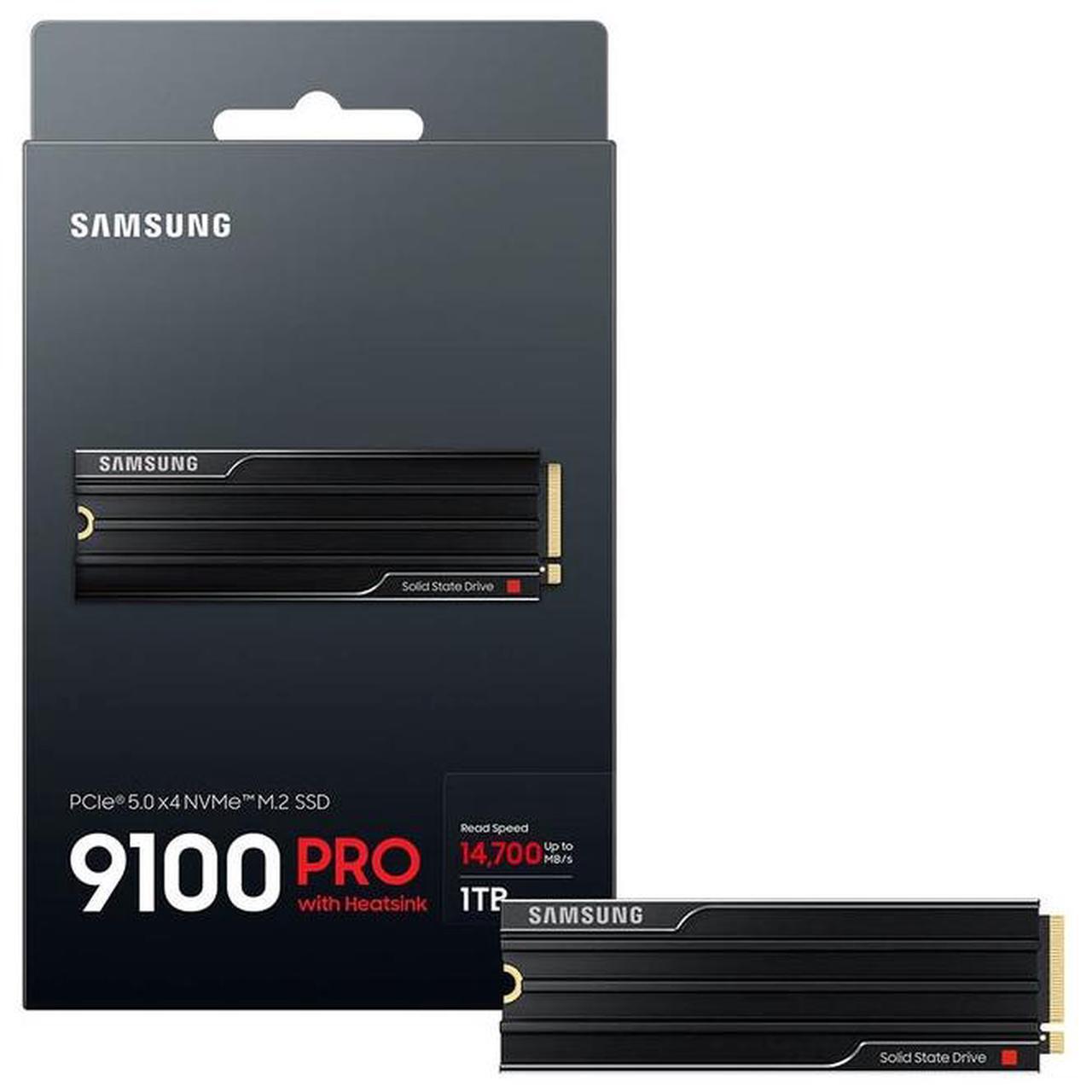 Alt view image 4 of 10 - SAMSUNG SSD 9100 PRO with Heatsink 1TB, PCIe 5.0x4 M.2 2280, Seq. Read Speeds Up to 14,800/13,400 MB/s, Best for AI Computing, Gaming, and Heavy Duty Workstations (MZ- VAP1T0CW)