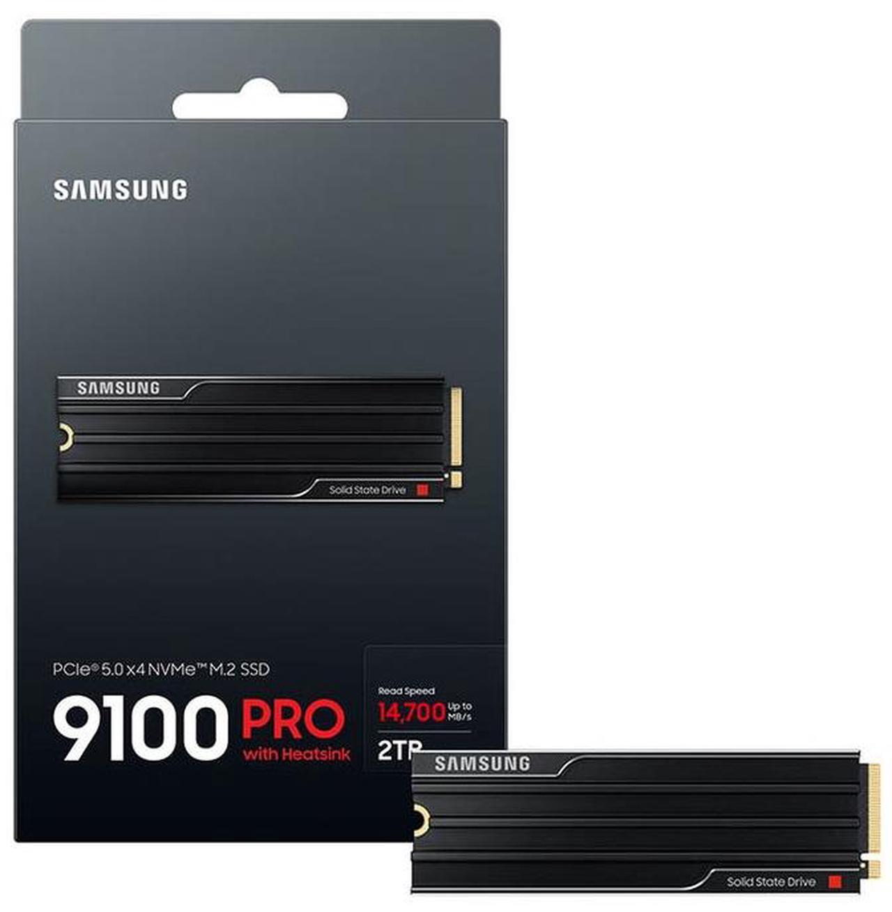 Alt view image 3 of 9 - SAMSUNG SSD 9100 PRO with Heatsink 2TB, PCIe 5.0x4 M.2 2280, Seq. Read Speeds Up to 14,800/13,400 MB/s, Best for AI Computing, Gaming, and Heavy Duty Workstations (MZ- VAP2T0CW)