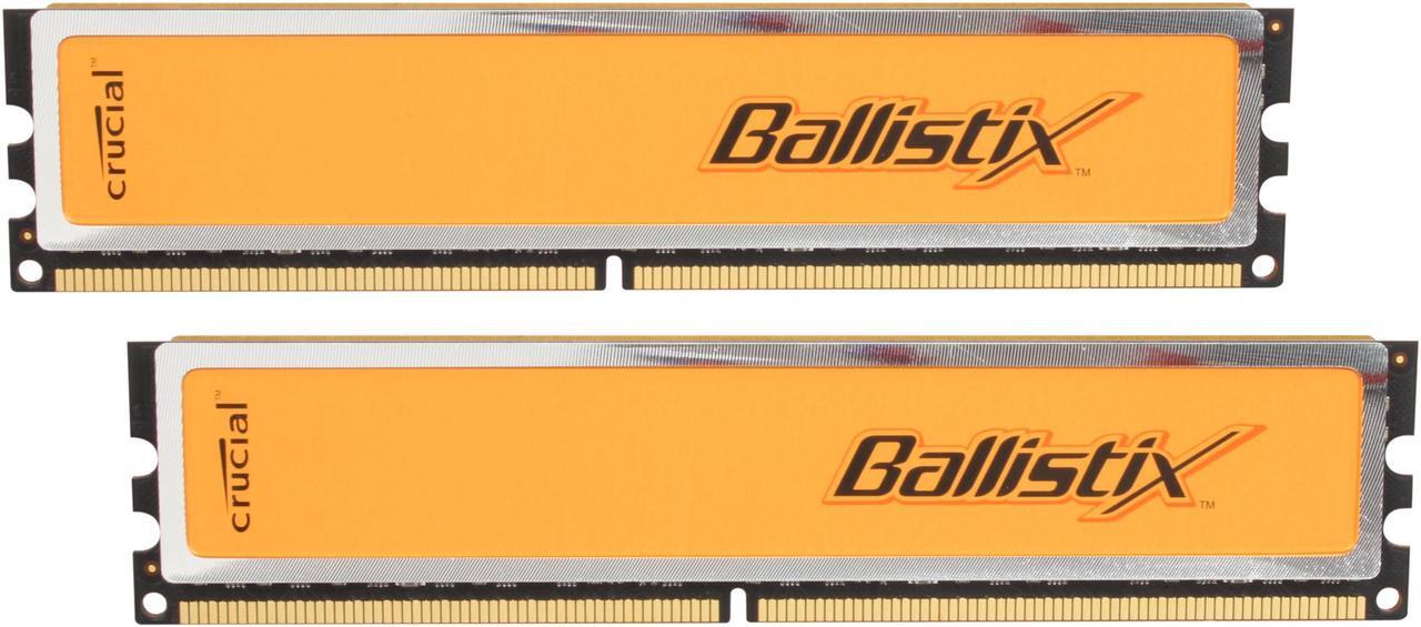 Main image of Crucial Ballistix 4GB (2 x 2GB) DDR2 800 (PC2 6400) Dual Channel Kit Desktop Memory Model BL2KIT25664AA80A