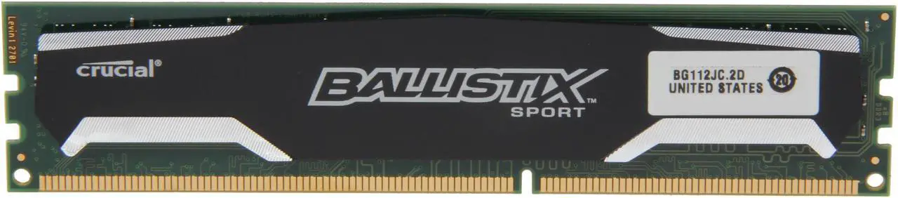 Alt view image 2 of 4 - Ballistix Sport 4GB DDR3 1600 (PC3 12800) Desktop Memory Model BLS4G3D1609DS1S00