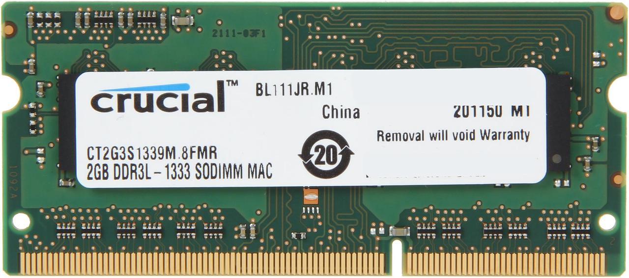 Crucial 2GB DDR3 1333 (PC3 10600) Memory for Apple Model CT2G3S1339M