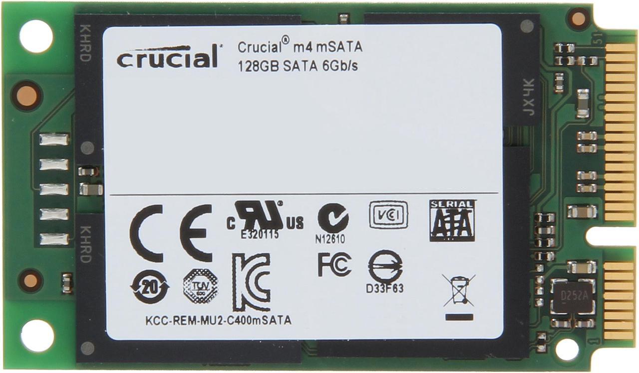 Crucial M4 128GB Mini-SATA (mSATA) MLC Internal Solid State Drive (SSD) CT128M4SSD3