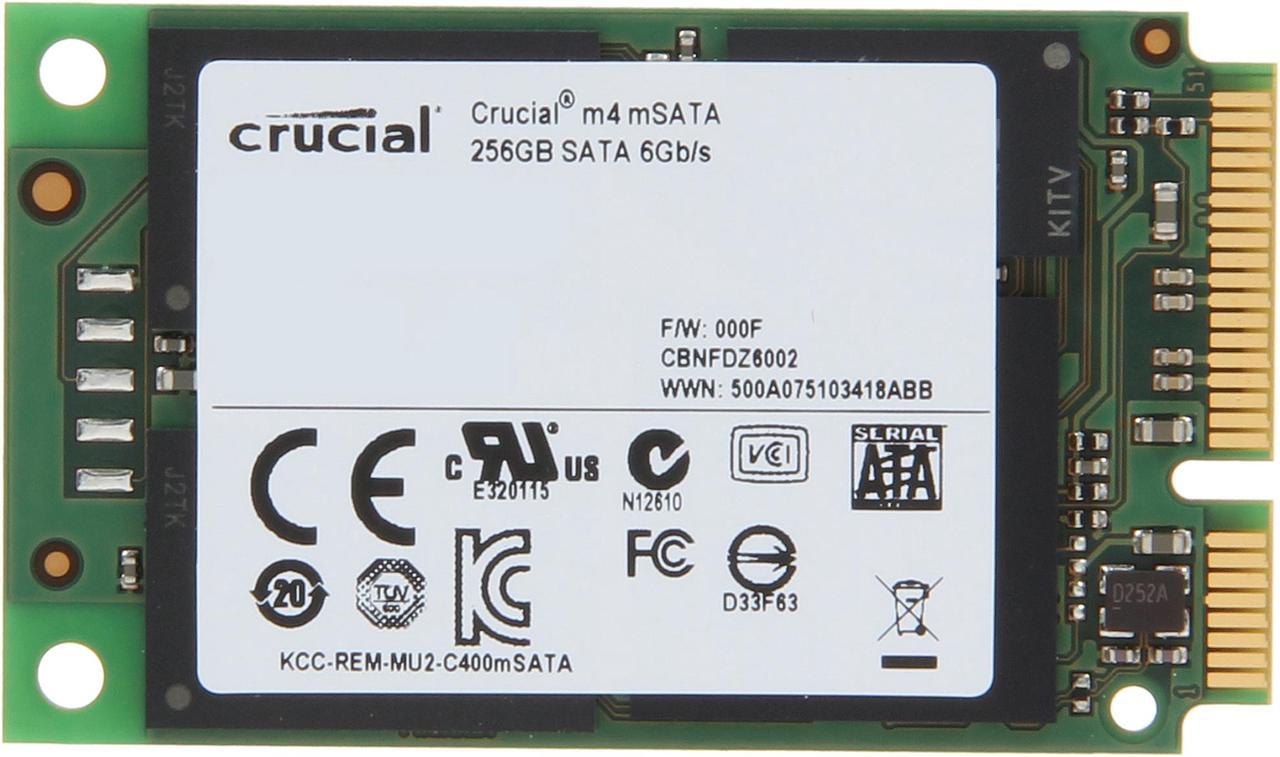 Crucial M4 256GB Mini-SATA (mSATA) MLC Internal Solid State Drive (SSD) CT256M4SSD3