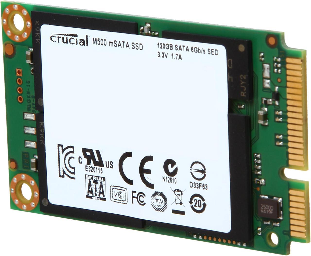 Crucial M500 120GB Mini-SATA (mSATA) MLC Internal Solid State Drive (SSD) CT120M500SSD3