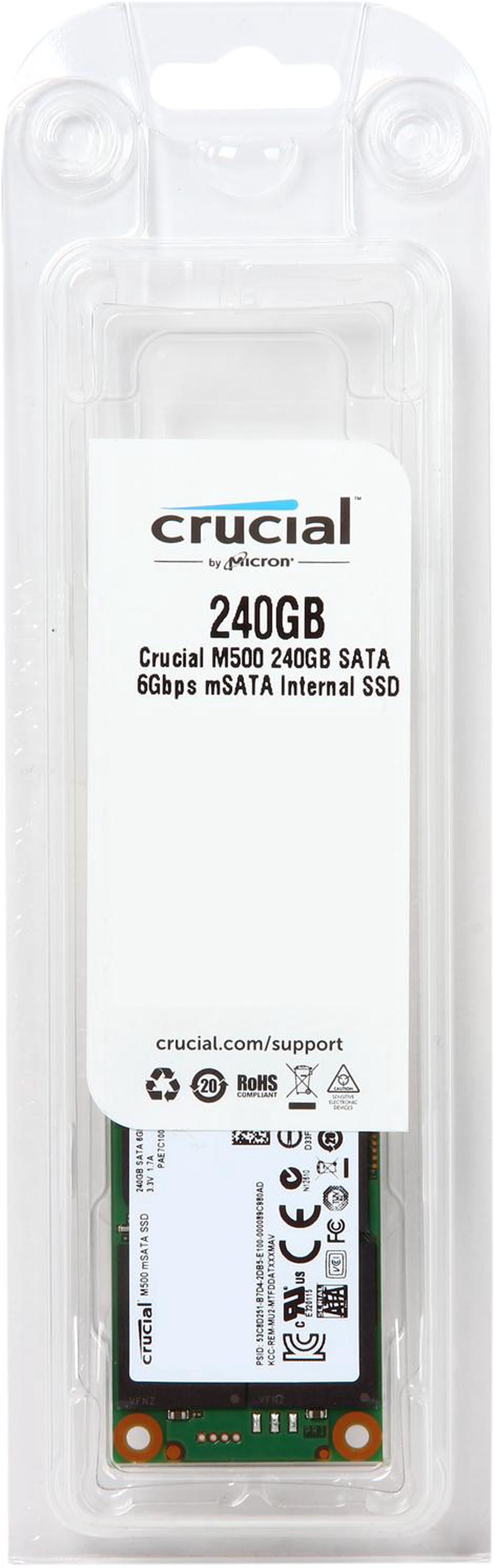 Alt view image 4 of 4 - Crucial M500 240GB Mini-SATA (mSATA) MLC Internal Solid State Drive (SSD) CT240M500SSD3