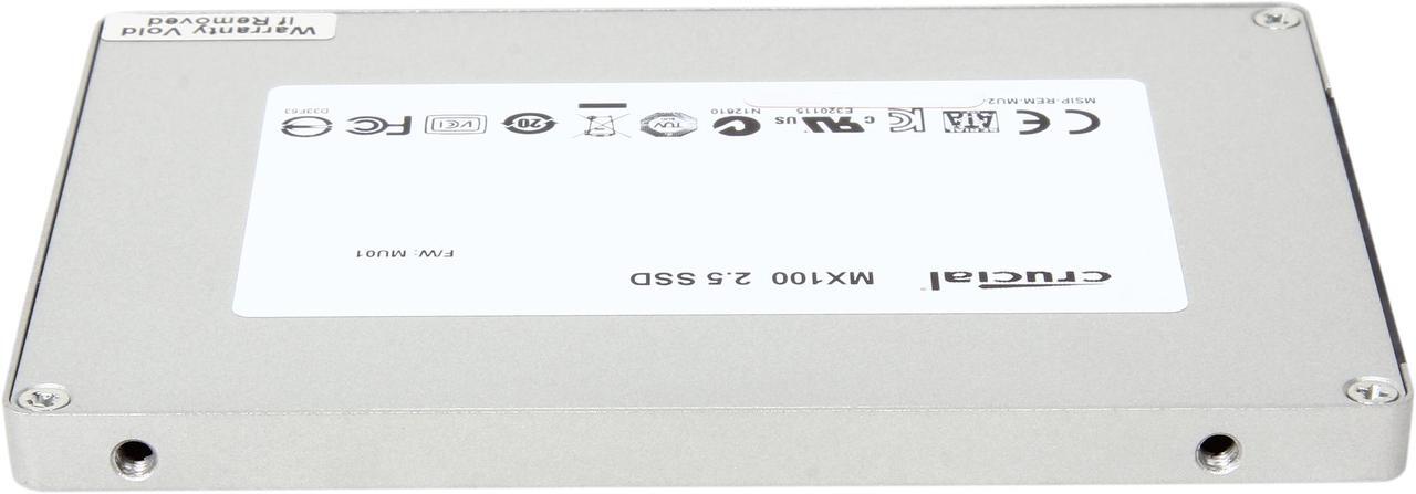 Alt view image 3 of 5 - Crucial MX100 2.5" 128GB SATA III Internal Solid State Drive (SSD) CT128MX100SSD1