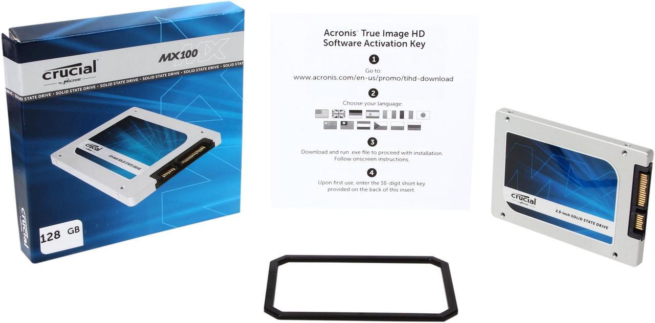 Alt view image 5 of 5 - Crucial MX100 2.5" 128GB SATA III Internal Solid State Drive (SSD) CT128MX100SSD1