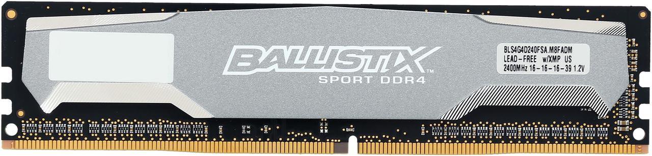 Alt view image 3 of 4 - Ballistix Sport 4GB DDR4 2400 (PC4 19200) Desktop Memory Model BLS4G4D240FSA