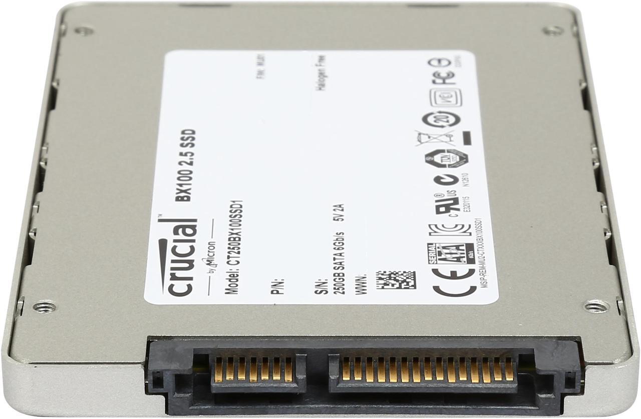 Alt view image 4 of 5 - Crucial BX100 2.5" 250GB SATA III MLC Internal Solid State Drive (SSD) CT250BX100SSD1
