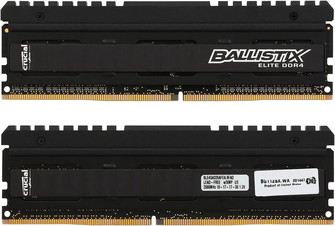 Alt view image 2 of 3 - Ballistix Elite 8GB (2 x 4GB) DDR4 2666 (PC4 21300) Performance Memory Model BLE2K4G4D26AFEA