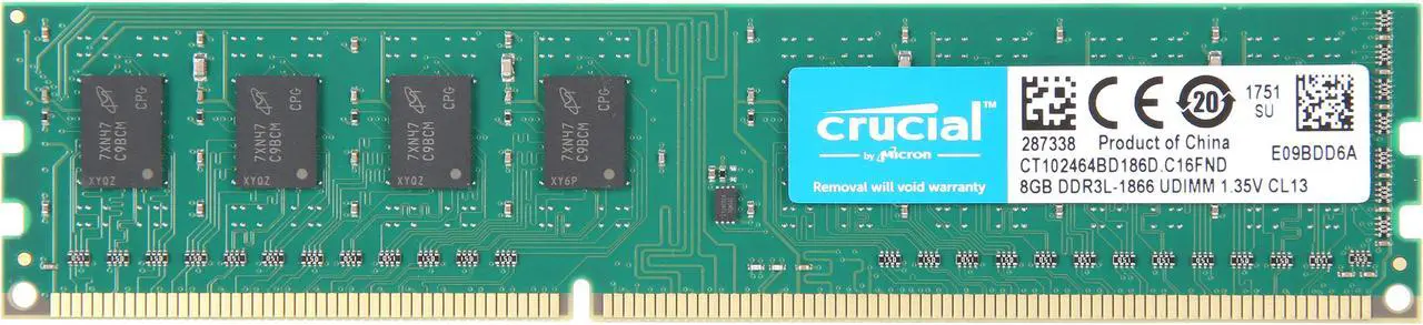 Main image of Crucial 8GB DDR3L 1866 (PC3L 14900) Desktop Memory Model CT102464BD186D