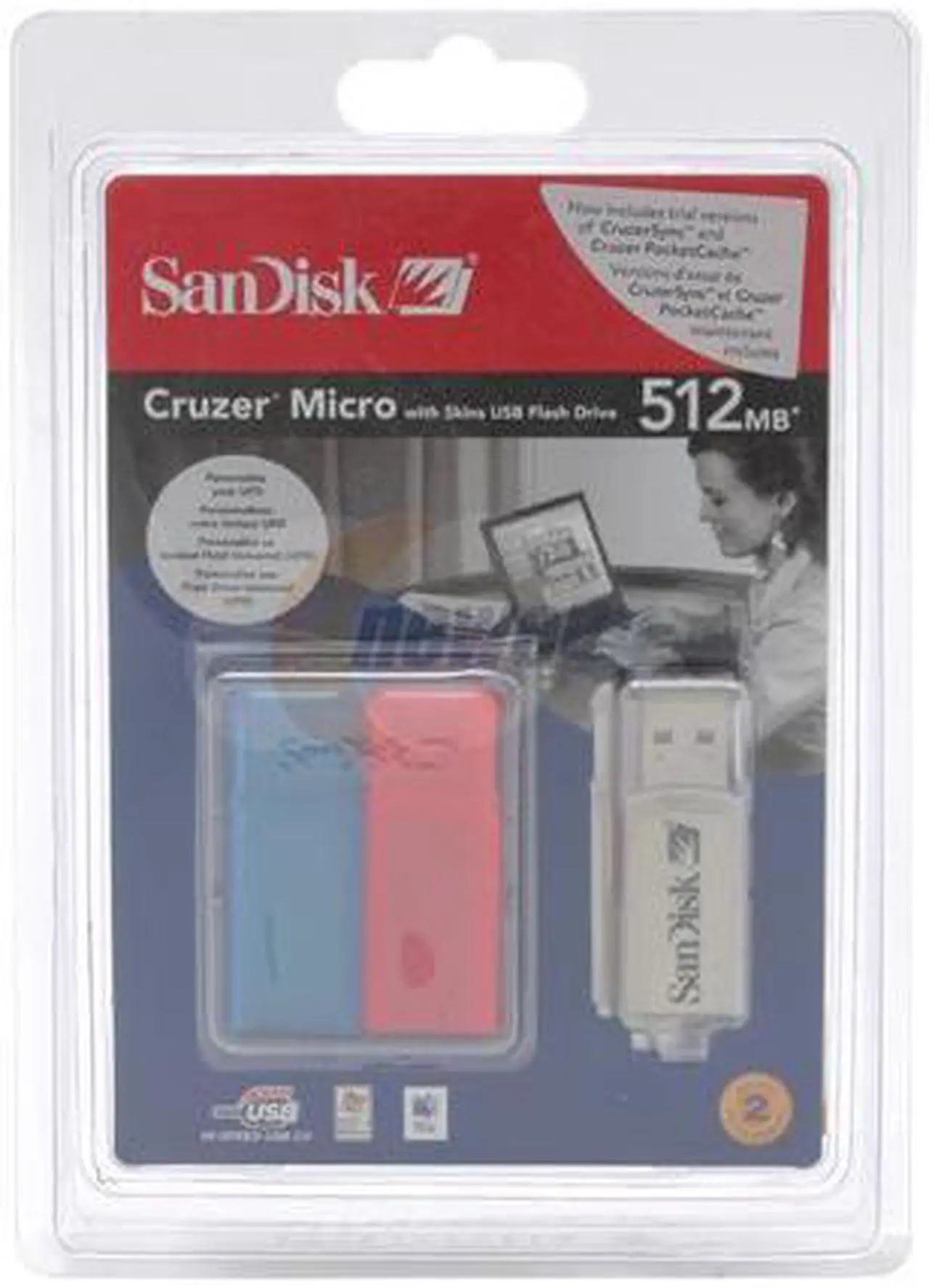 Main image of SanDisk Cruzer Micro 512MB Flash Drive (USB2.0 Portable) SDCZ4-512-A10
