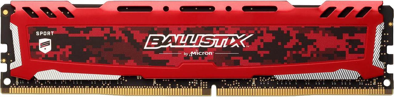 Alt view image 4 of 4 - Ballistix Sport LT 8GB DDR4 2400 (PC4 19200) Desktop Memory Model BLS8G4D240FSE
