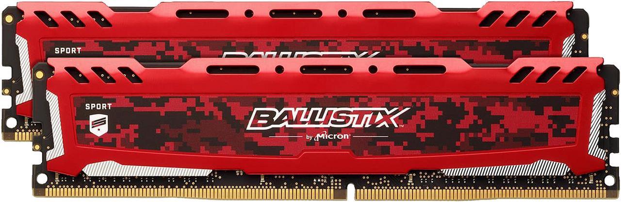 Main image of Ballistix Sport LT 16GB (2 x 8GB) DDR4 2400 (PC4 19200) Desktop Memory Model BLS2K8G4D240FSE