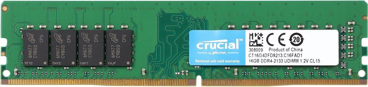 Crucial 16GB Single DDR4 2133 MT/s (PC4-17000) DIMM 288-Pin Memory - CT16G4DFD8213