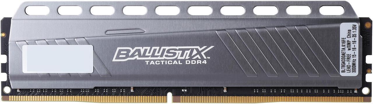 Alt view image 2 of 3 - Ballistix Tactical 8GB Single DDR4 3000 MT/s (PC4-24000) DIMM 288-Pin Memory - BLT8G4D30AETA