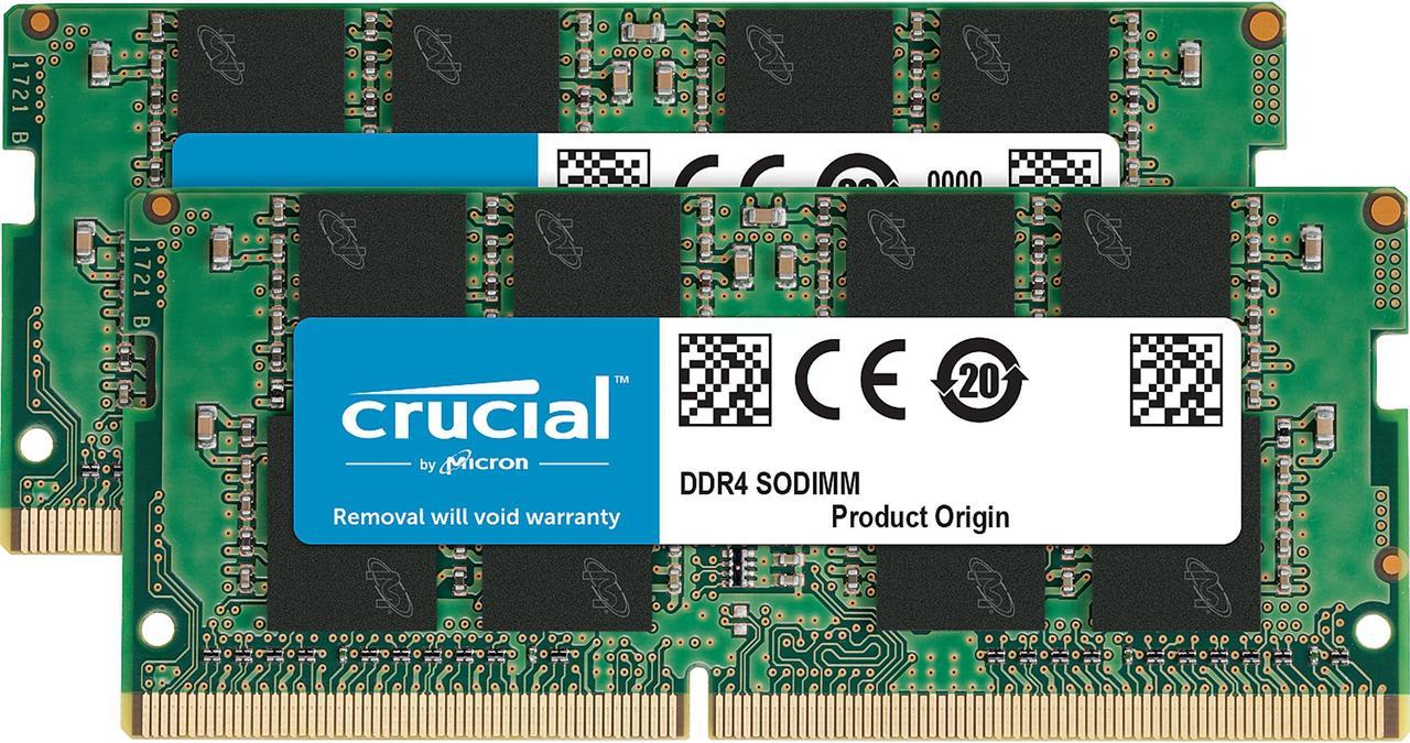 Crucial 32GB (2 x 16GB) 260-Pin DDR4 SO-DIMM DDR4 3200 (PC4 25600) Laptop Memory Model CT2K16G4SFD832A