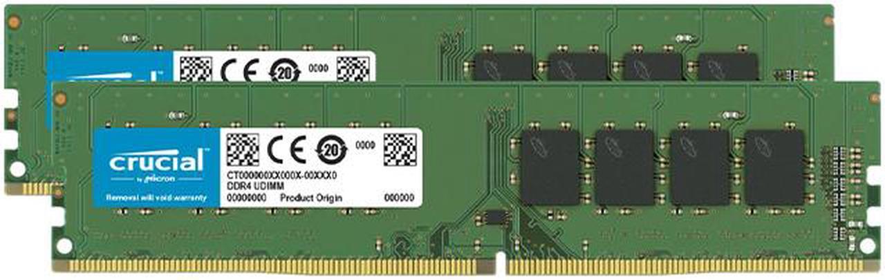 Crucial 64GB Kit (32GBx2) DDR4 3200 MT/s CL22 DIMM 288-Pin Memory - CT2K32G4DFD832A