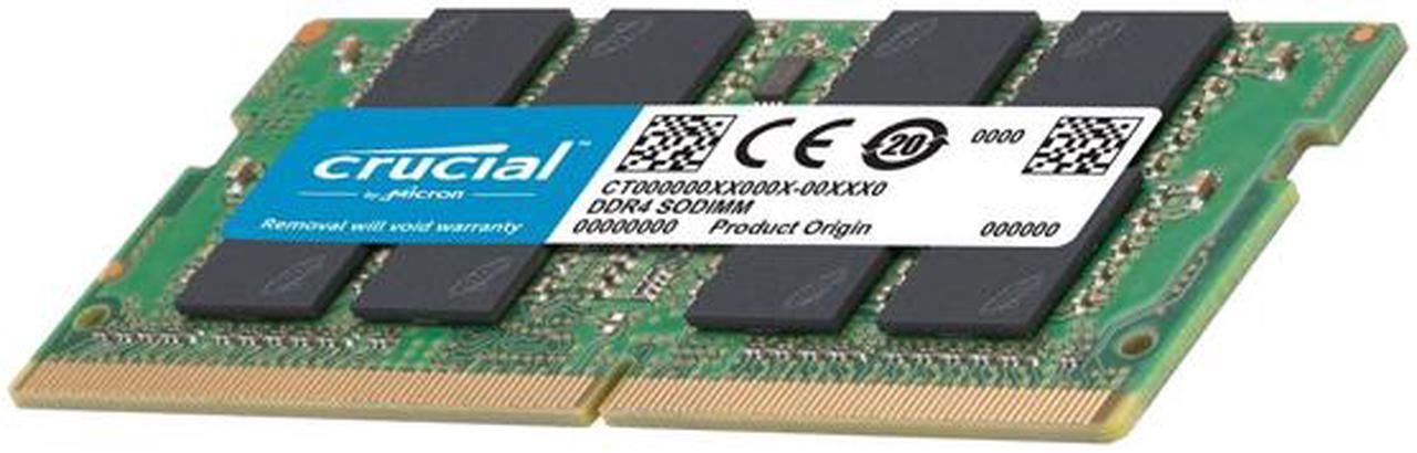 Alt view image 2 of 6 - Crucial 32GB Single DDR4 2666 MT/s CL19 SODIMM 260-Pin Memory - CT32G4SFD8266