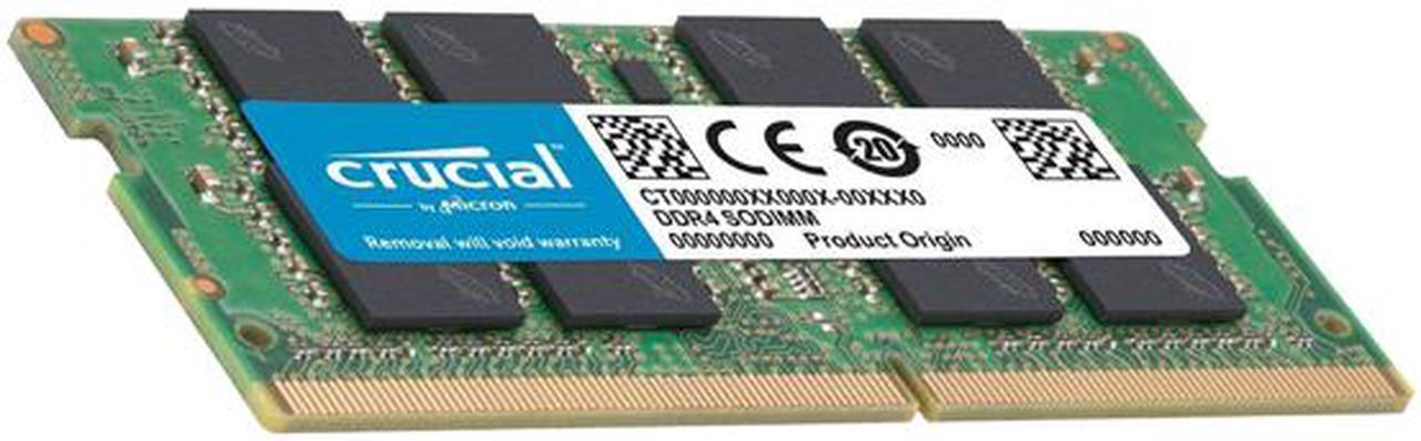 Alt view image 3 of 6 - Crucial 32GB Single DDR4 2666 MT/s CL19 SODIMM 260-Pin Memory - CT32G4SFD8266