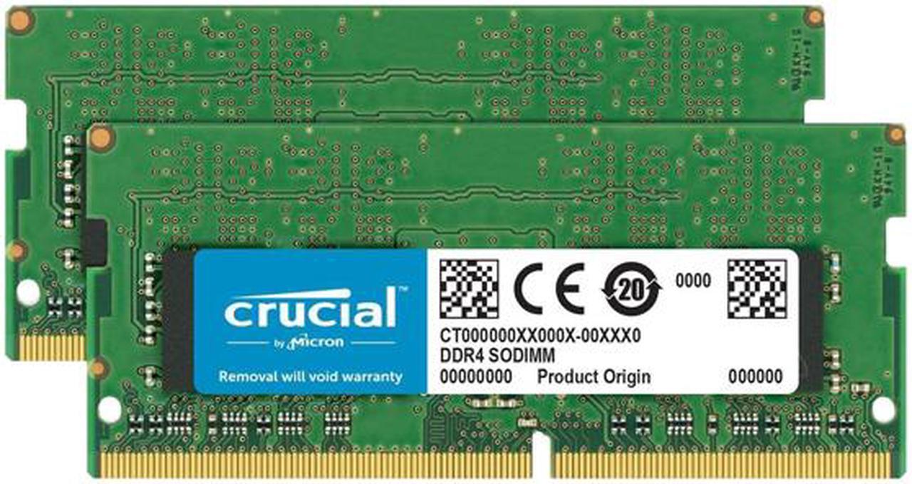 Alt view image 4 of 7 - Crucial 64GB Kit (32GBx2) DDR4 2666 MT/s CL19 SODIMM 260-Pin Memory - CT2K32G4SFD8266