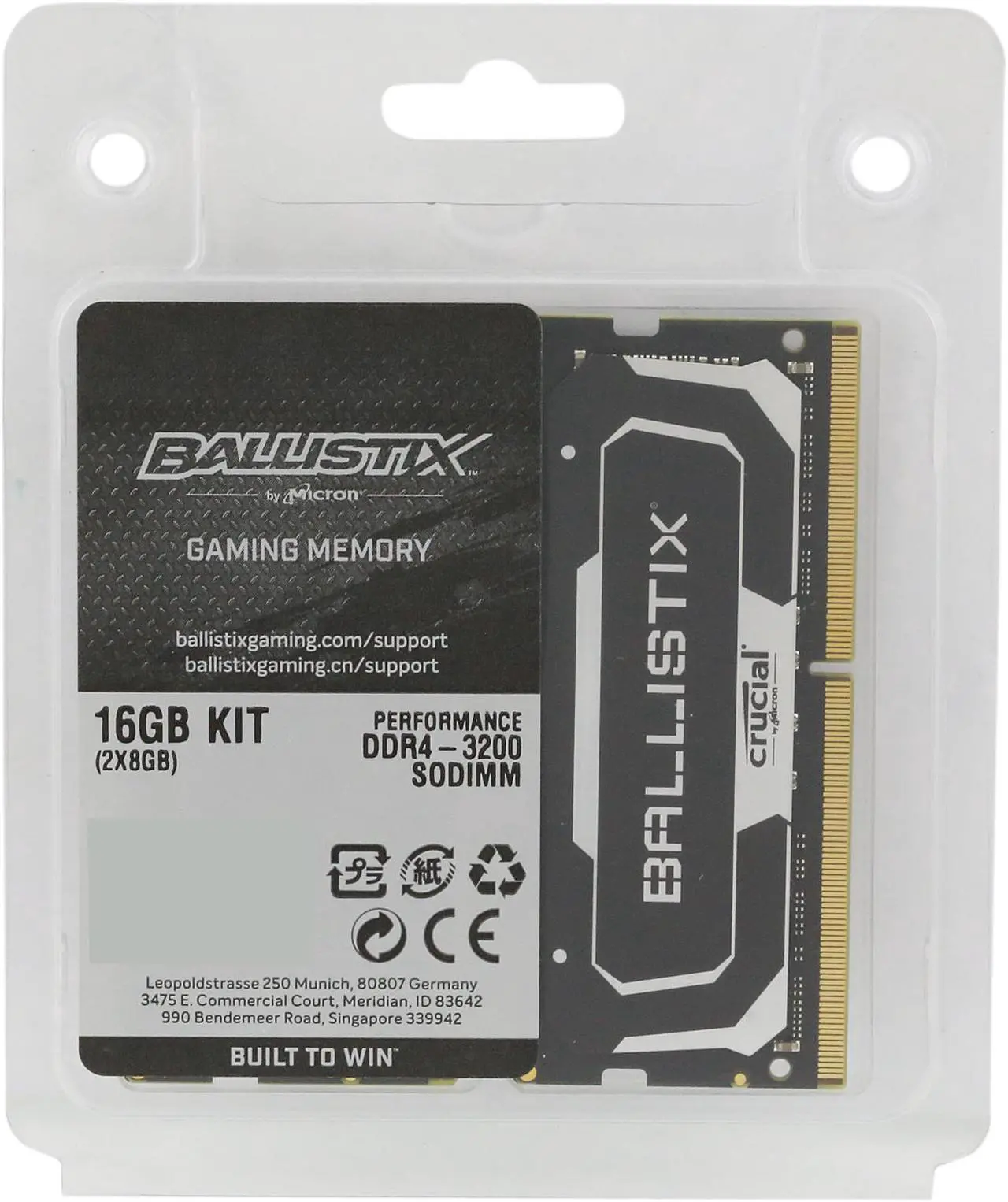 Alt view image 3 of 3 - Crucial Ballistix 3200 MHz DDR4 DRAM Laptop Gaming Memory Kit 16GB (8GBx2) CL16 BL2K8G32C16S4B