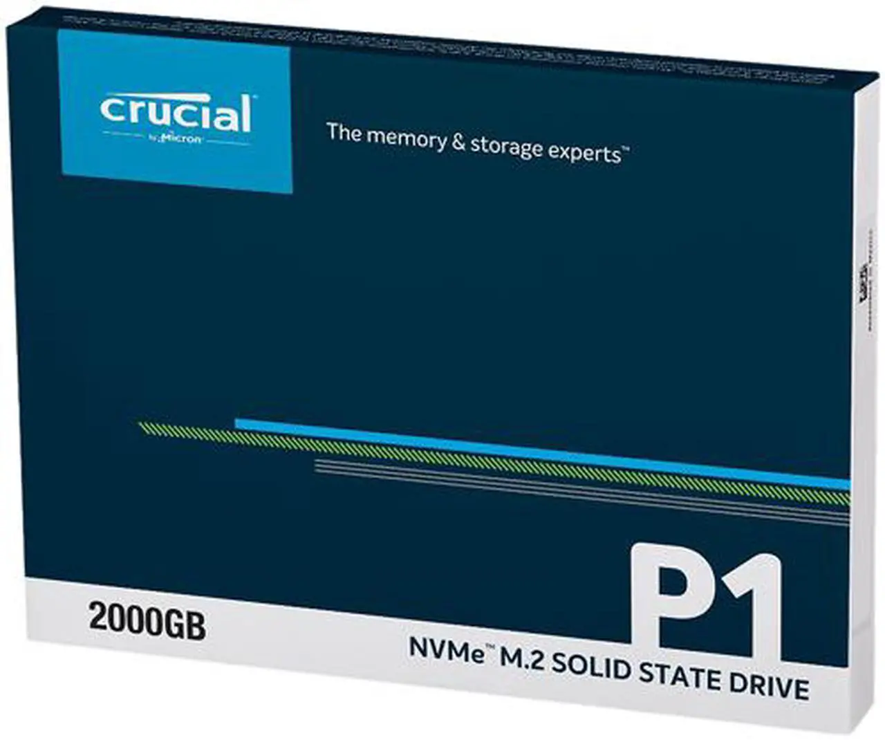 Alt view image 6 of 6 - Crucial P1 2TB 3D NAND NVMe PCIe Internal SSD, up to 2000 MB/s - CT2000P1SSD8