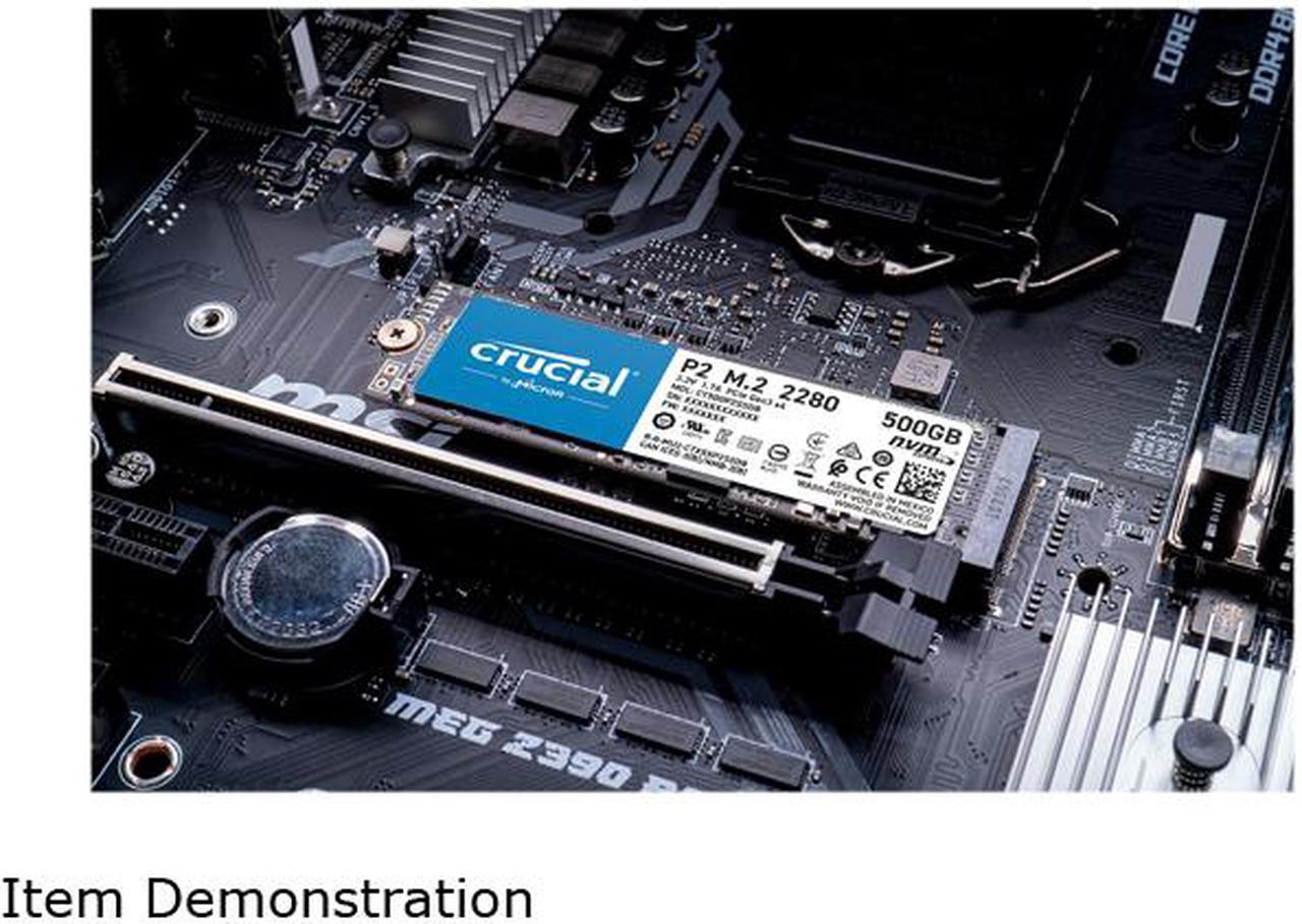 Alt view image 6 of 11 - Crucial P2 1TB 3D NAND NVMe PCIe M.2 SSD Up to 2400 MB/s - CT1000P2SSD8