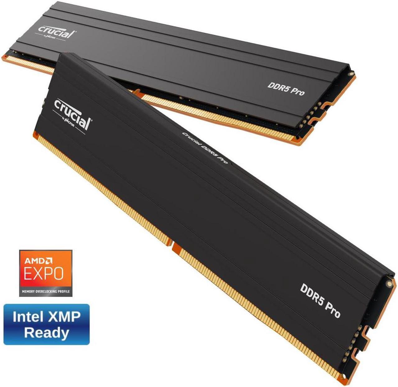 Crucial Pro 32GB (2 x 16GB) DDR5 5600 (PC5 44800) XMP 3.0 & AMD EXPO Ready Desktop Memory Model CP2K16G56C46U5