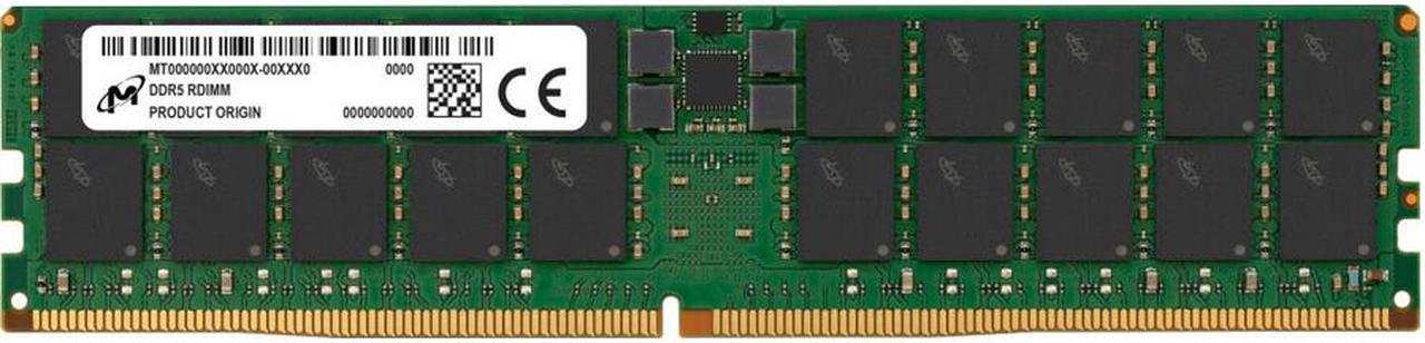 Crucial 64GB Server Workstation Memory - DDR5 4800MHz - ECC Parity - Registered - Dual Rank - CL40