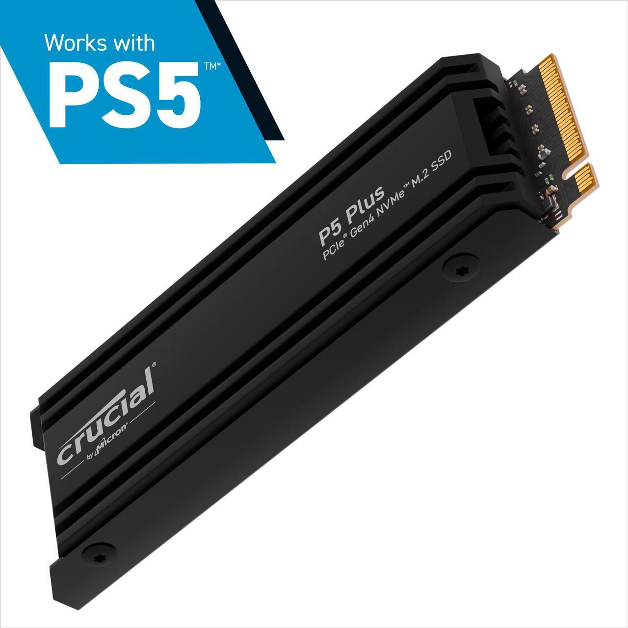 Main image of Crucial P5 Plus M.2 2280 2TB with Heatsink PCI-Express 4.0 x4 NVMe 3D NAND Internal Solid State Drive (SSD) CT2000P5PSSD5