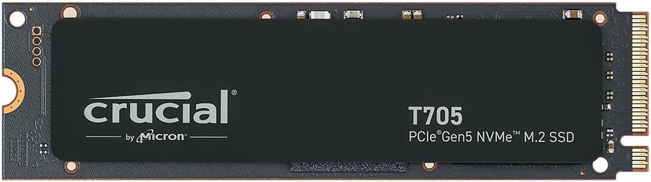 Crucial T705 2TB PCIe Gen5 NVMe M.2 SSD - Up to 14,500 MB/s - Game Ready - Internal Solid State Drive (PC) - +1mo Adobe CC - CT2000T705SSD3