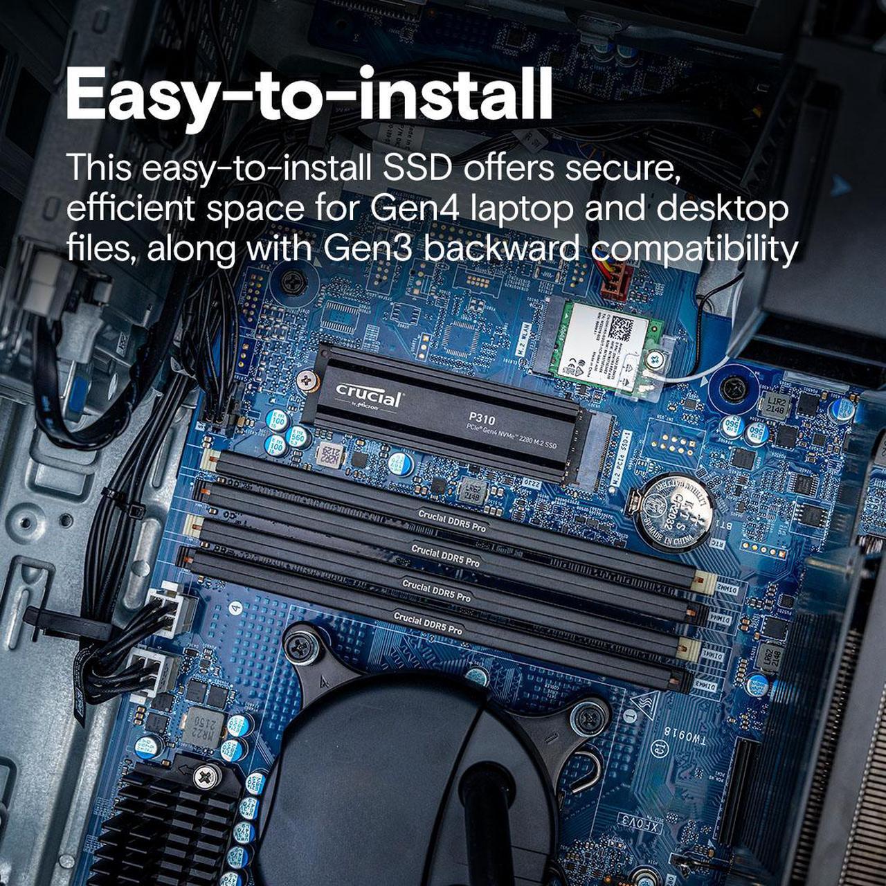 Alt view image 5 of 7 - Crucial P310 M.2 2280 2TB PCI-Express 4.0 x4 3D NAND Internal Solid State Drive (SSD) CT2000P310SSD5