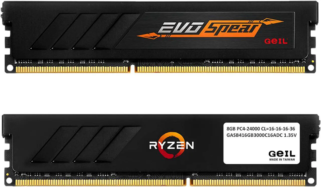 Alt view image 2 of 3 - GeIL EVO SPEAR 16GB (2 x 8GB) 288-Pin PC RAM DDR4 3000 (PC4 24000) Desktop Memory Model GASB416GB3000C16ADC