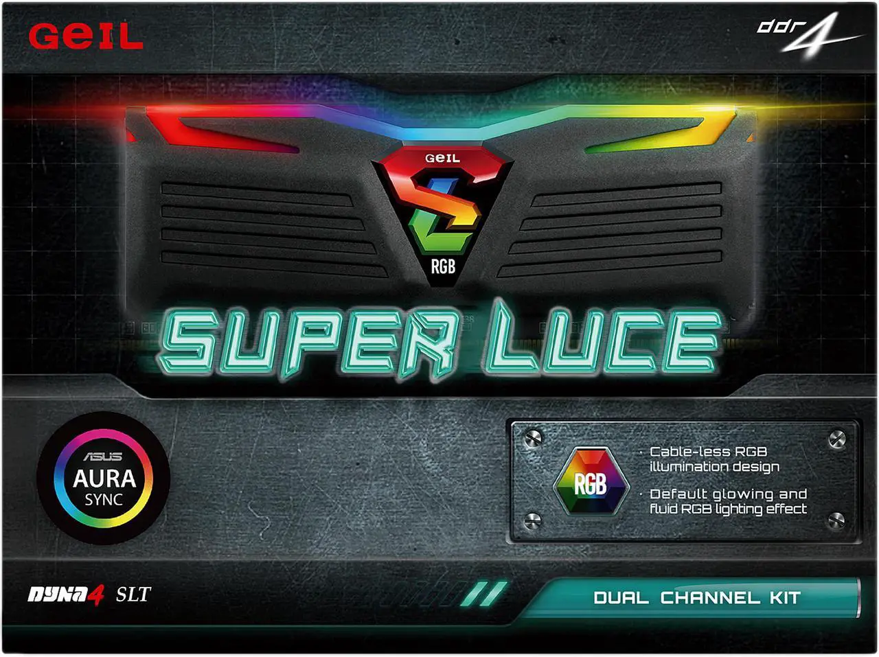 Alt view image 3 of 3 - GeIL SUPER LUCE RGB SYNC 16GB (2 x 8GB) DDR4 3200 (PC4 25600) Desktop Memory Model GLS416GB3200C14DC