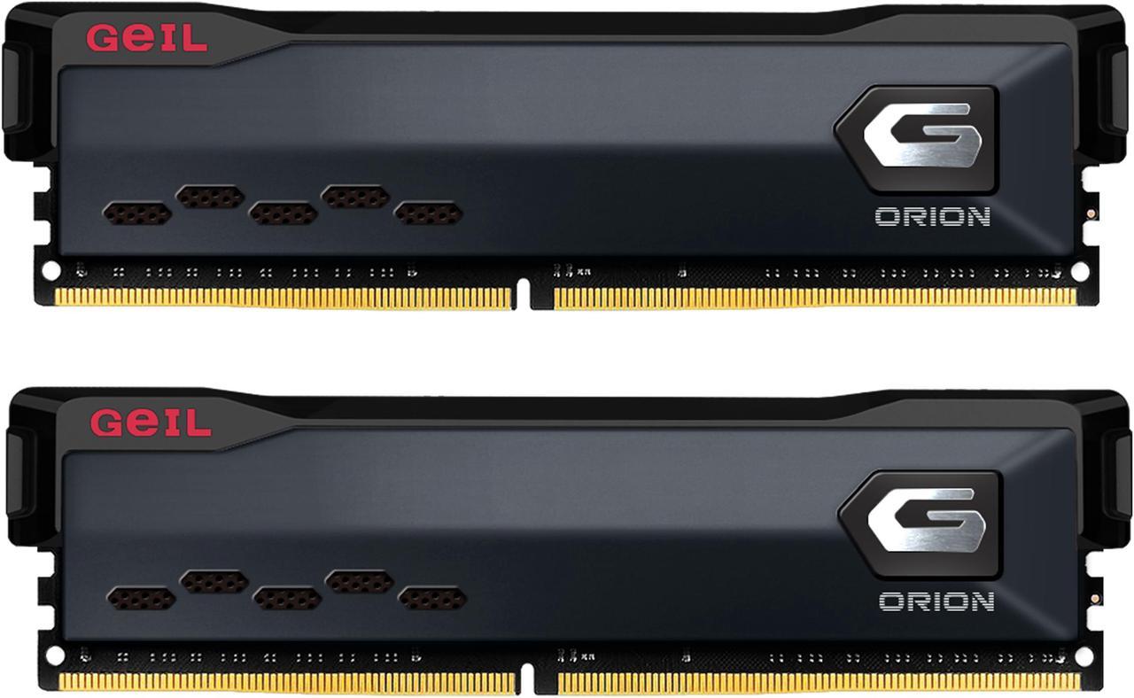 GeIL ORION 32GB (2 x 16GB) 288-Pin PC RAM DDR4 3600 (PC4 28800) Desktop Memory Model GAOG432GB3600C18BDC