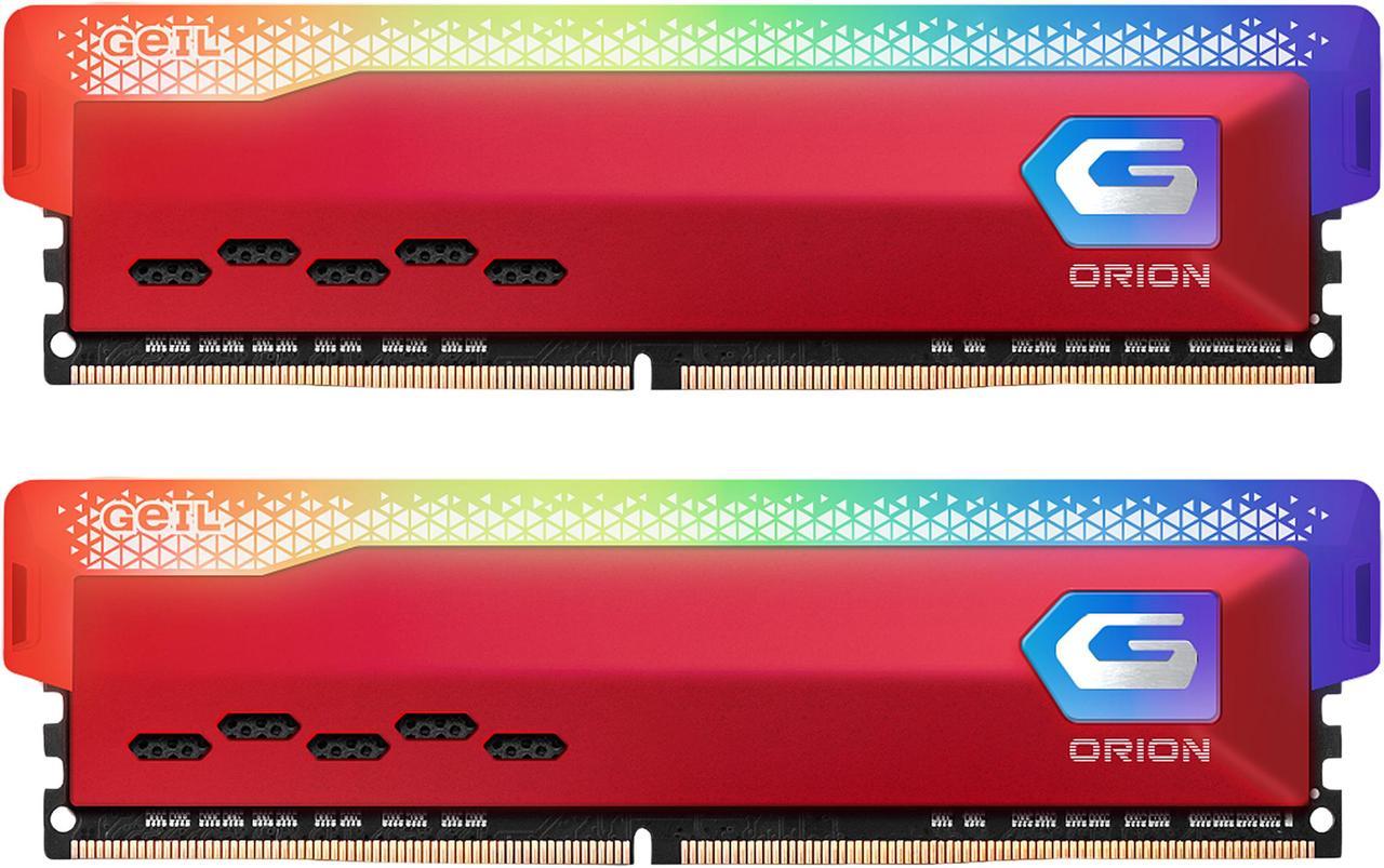 GeIL ORION RGB AMD Edition 32GB (2 x 16GB) 288-Pin PC RAM DDR4 3200 (PC4 25600) Desktop Memory Model GAOSR432GB3200C16BDC