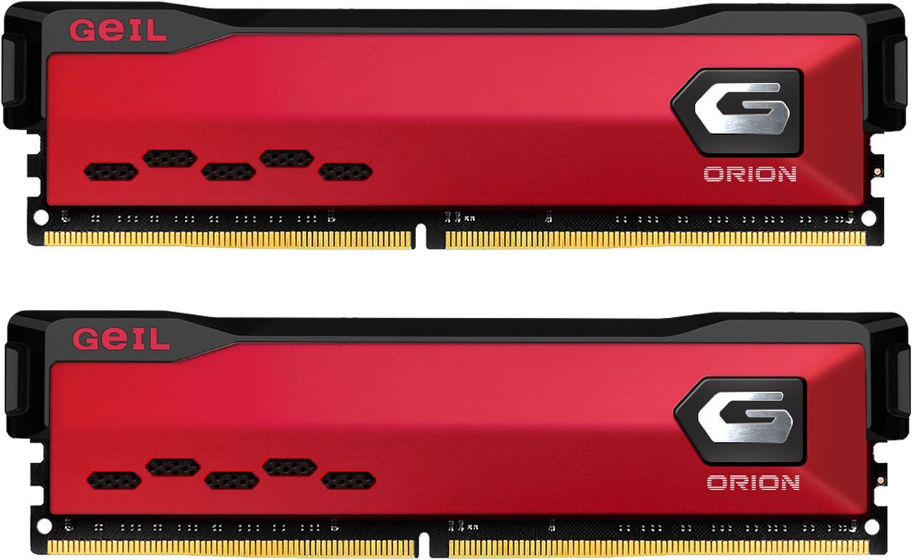 GeIL ORION AMD Edition 16GB (2 x 8GB) 288-Pin PC RAM DDR4 3200 (PC4 25600) Desktop Memory Model GAOR416GB3200C16BDC